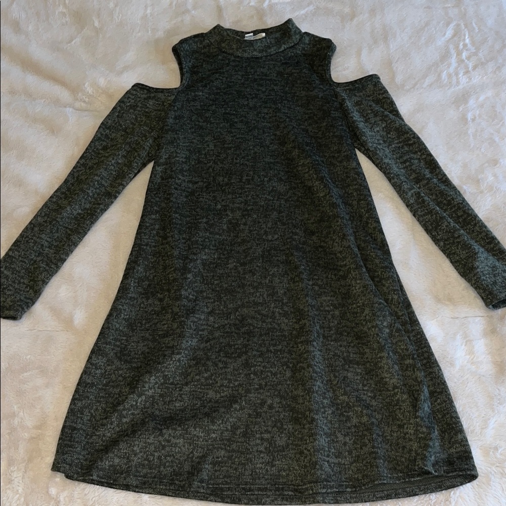 Green Cold Shoulder Dress